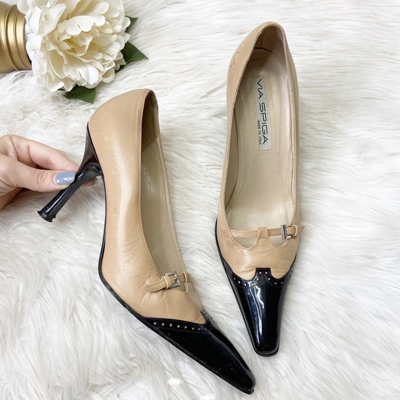 via spiga pointed toe pumps